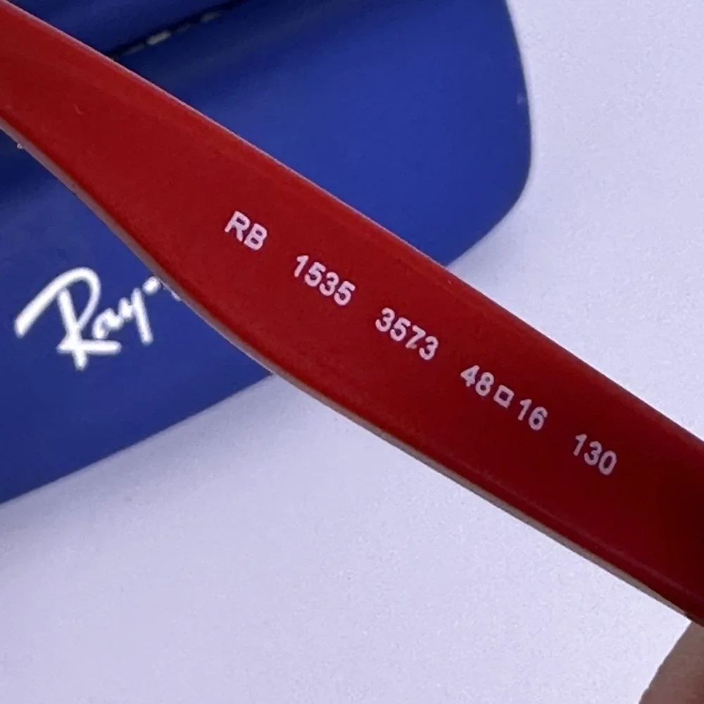Ray-Ban‎ RB1535 3573 Kids Eyeglasses Frames Black Red Rectangular 48-16-130